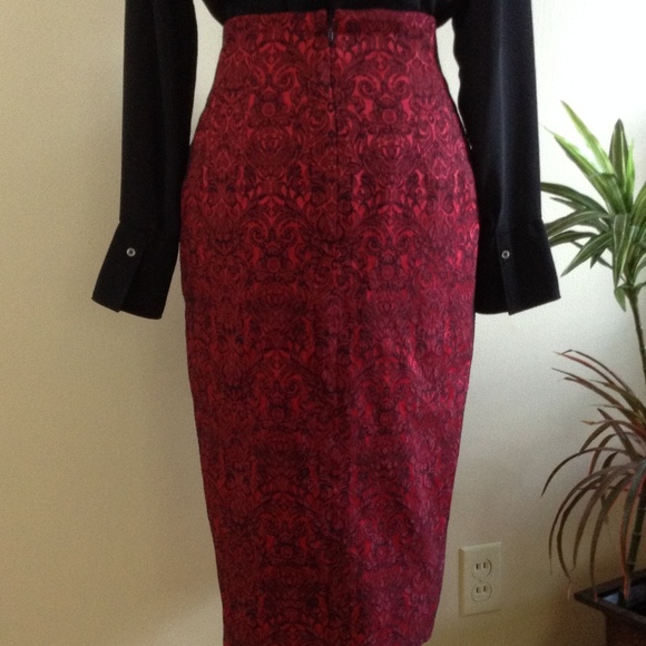 Worthington High Waist Brocade Textured Skirt - Picture 5 of 8